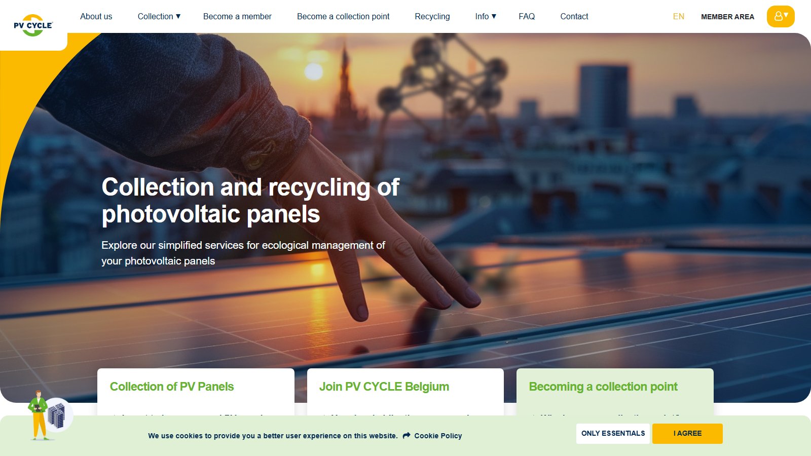 PV Cycle Belgium — un site fiable au service du recyclage solaire